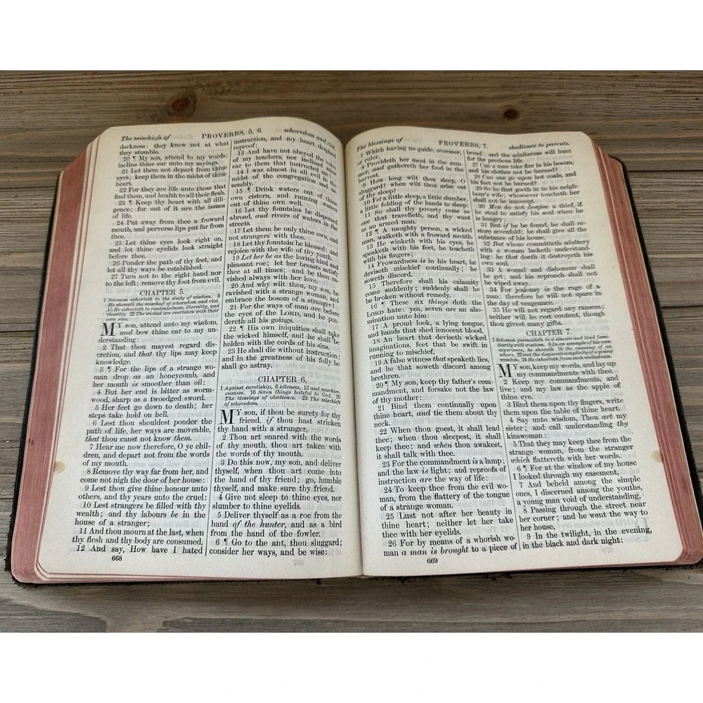 Bible KJV Oxford Press Leather Rare 1930s